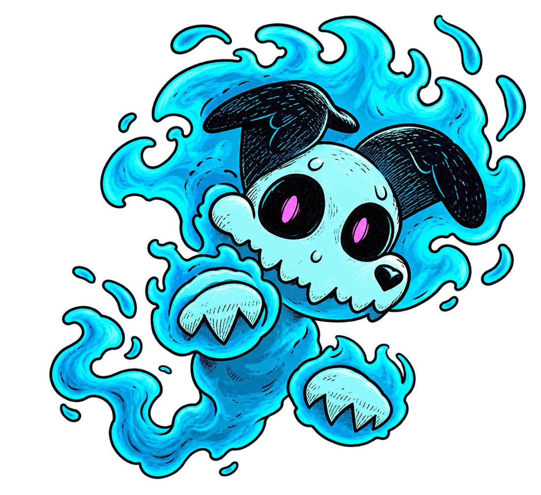 GRIMPAW floating in spectral flame